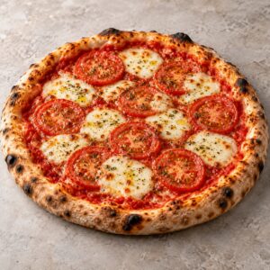 52. Pizza mit Tomaten und Mozzarella