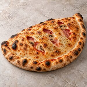 56. Calzone mit Schinken, Salami, und Champignons