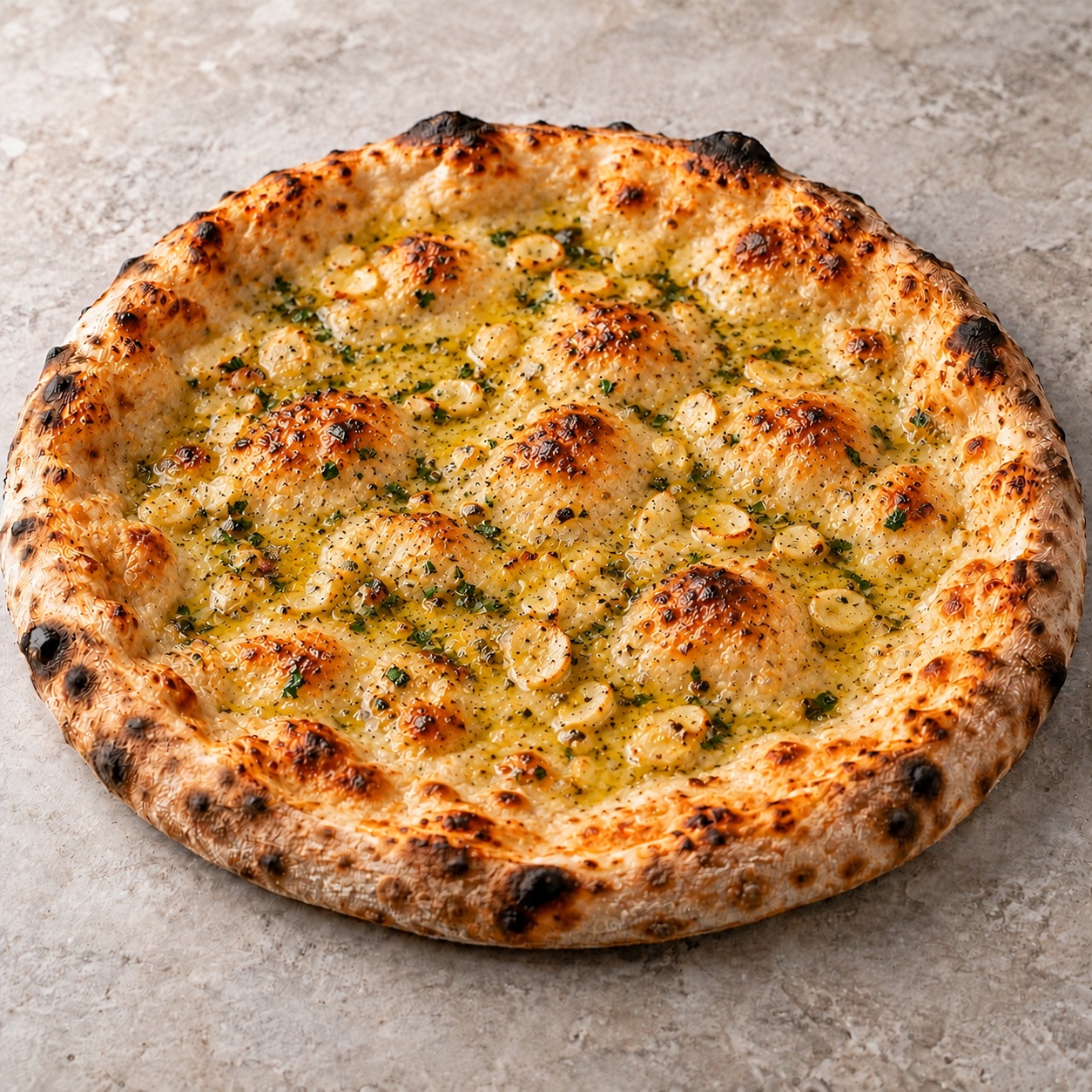 59. Knobibrot mit Knoblauch und Olivenöl